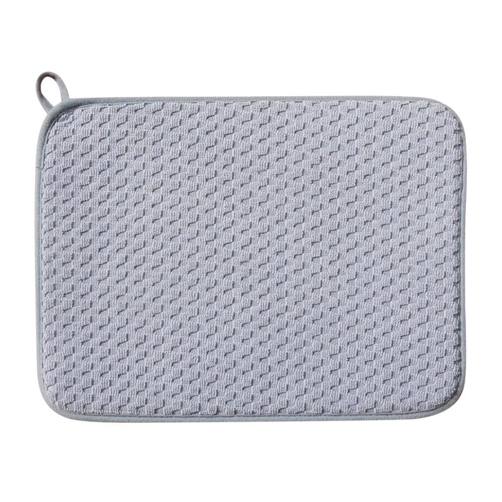 Dish Drying Rack Pad Dishes Drainer Mats Absorbent Microfiber