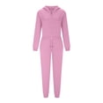 thumbnail image 5 of YUGYXL 3 Piece SweatSuits for Women Winter Thicken Fleece Outfits Fashion Tank Tops Full-Zip Solid Hoodie Jacket and Warm Sweatpants Set Today 2025 Pink,M, 5 of 10