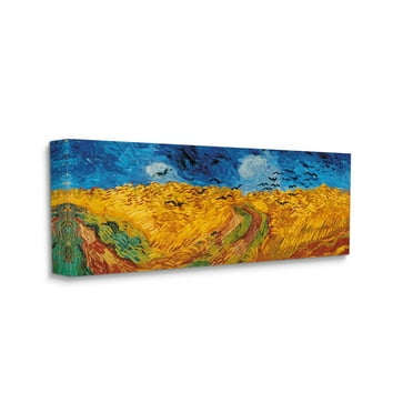 Stupell Industries Wheat Field with Crows Classic Van Gogh Painting Canvas Wall Art by Vincent Van Gogh