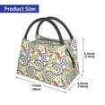 thumbnail image 2 of Disketp Paisley Floral 5 Insulated Bags, Insulated Cooler Bag Totes for Lunch Beach Camping, 2 of 6