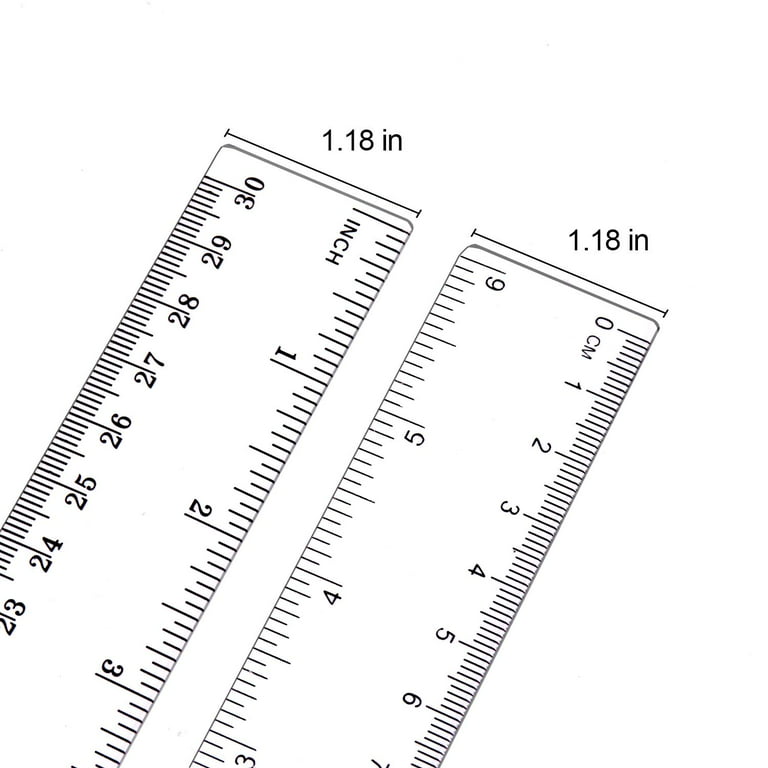 Rok Hardware Measuring Plastic Flexi 12 Easy Read English Metric 305 Mm  Ruler