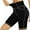 Black, variant on NTACZA Women Pants High Waist Stretchy Black Solid Biker Shorts Plus Size Jeggings L