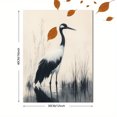 thumbnail image 3 of Qisvanset 12x16 Inch With Frame 2D Flat Wall Art Japanese Crane Traditional Ink Asian Minimalist Decor, 3 of 8