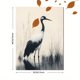thumbnail image 3 of Qisvanset 12x16 Inch With Frame 2D Flat Wall Art Japanese Crane Traditional Ink Asian Minimalist Decor, 3 of 8
