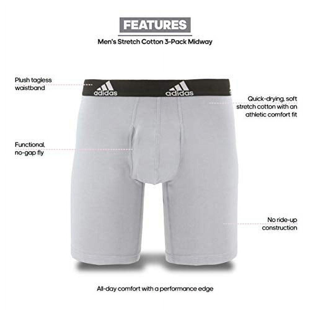 Adidas Men's Stretch Cotton Midway Underwear 3-Pack photo 2