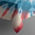thumbnail image 4 of Red Blue Tie Dye Flower Rectangle Tablecloth 60"x102",Waterproof Polyester Rectangle Table Cloth, Wipeable Spillproof Polyester Tablecloth for Dining, Camping, Indoor and Outdoor, 4 of 6