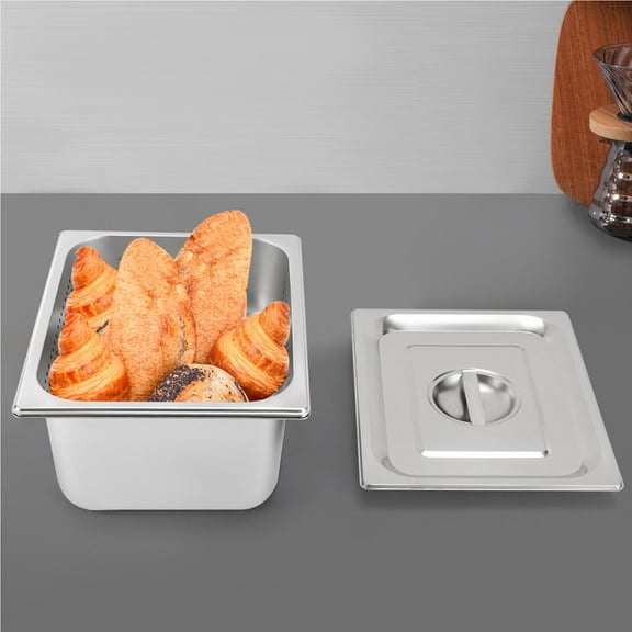 3 Pack Full Size Hotel Pan with Lid Set Include Full Size Pan Perforated Steam Pan Steam Table Pan Cover Restaurant Supplies for Kitchen, Steam Table Tray