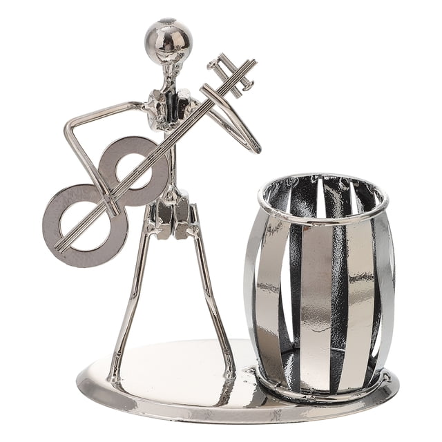 Decoración de guitarra, soporte para lápices, guitarra de hierro, músico, regalo de guitarra, accesorios de escritorio