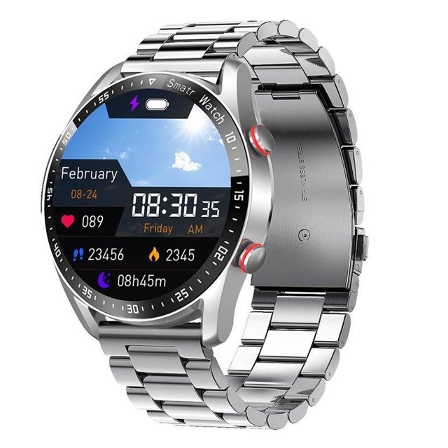 Relojes inteligentes para hombres, reloj inteligente con llamadas Bluetooth (responder/marcar llamadas), reloj rastreador de actividad física HD de 1,28" para teléfonos Android/iOS