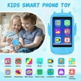 thumbnail image 2 of Eurhowing Kids Toy Phone, Smart Phone Toys with Phone Calls, Camera, MP3 Music Player, Educational Learning Toy Birthday Christmas Gift for Boys Girls Ages 3-12, Blue, 2 of 9
