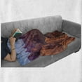 thumbnail image 6 of Canyon Soft Flannel Fleece Blanket, View of Deep Canyon with Different Scaled Length Red Rocks Discovery Artwork Theme, Cozy Plush for Indoor and Outdoor Use, 70" x 90", Brown Blue, by Ambesonne, 6 of 6