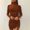 Brown, variant on Sentmoon Womens Dresses Fall Long Sleeve Crew Neck Dresses for Women 2025 Wedding Guest Solid Color Loose Boho Dresses for Women 2025 Casual for Casual Winter Stroll Green S
