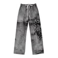 thumbnail image 3 of Linen Blend Straight Leg Pants for Everyday Casual Wear Men’s Fashion Reflective Drawstring Details, 3 of 3