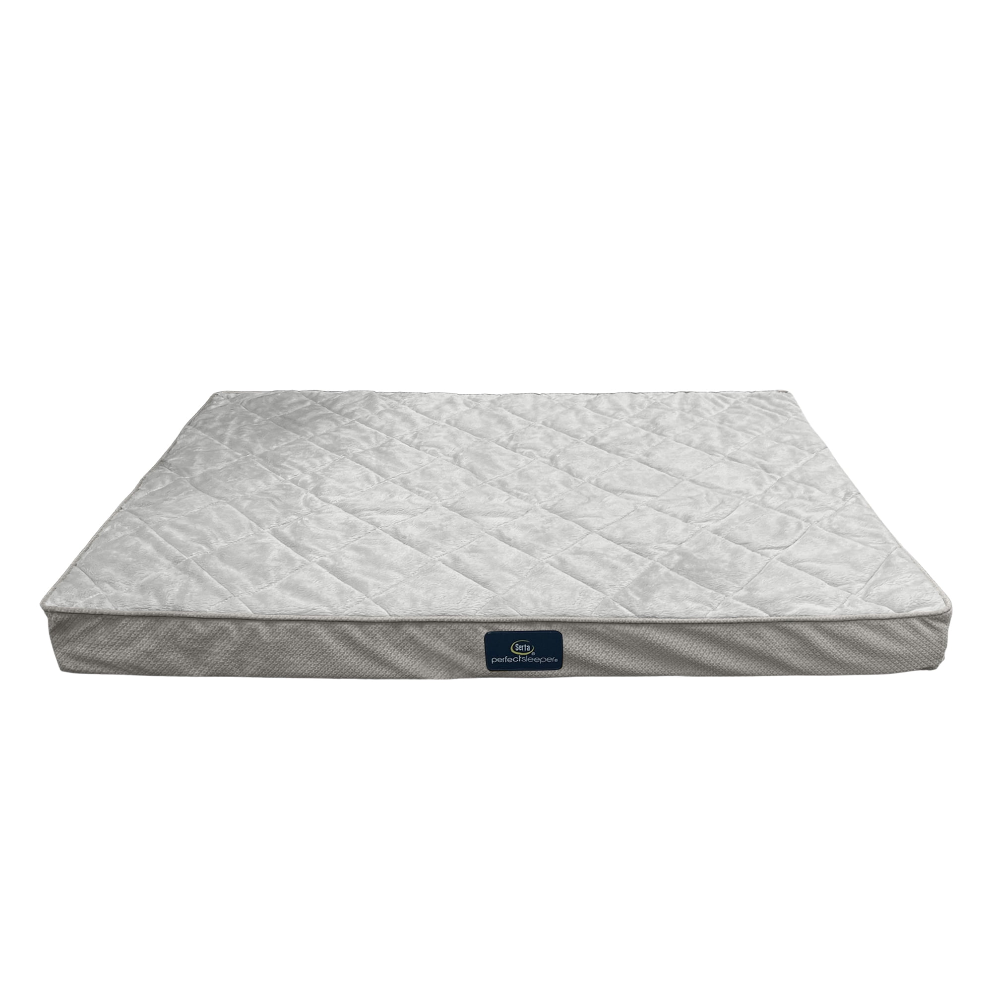 Serta Quilted Orthopedic Pillowtop Dog Bed with Removable Cover, Gray, X-Large