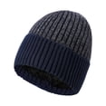 thumbnail image 4 of Winter Set with Contrast Cuffs Stylish Beanie Scarf Gloves Modern Look for Trendsetters Scarf a Hat Gloves, 4 of 5