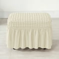 Mubineo 3D Bubble Lattice Ottoman Slipcover Rectangular Footstool