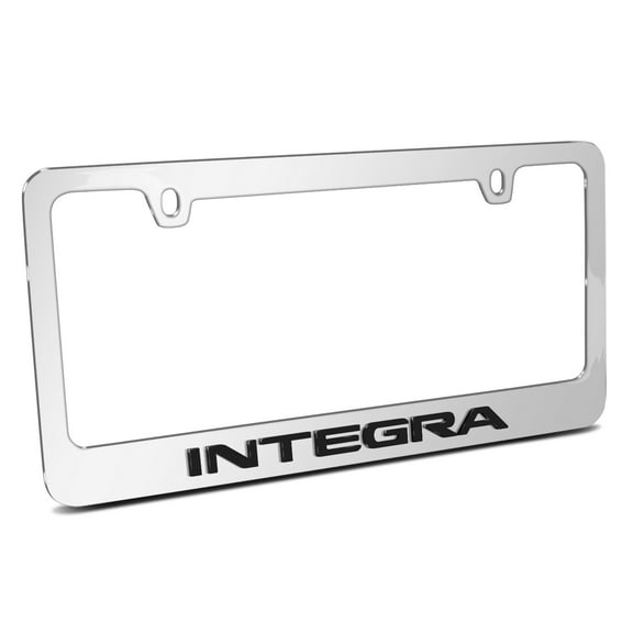 iPick Image for Acura Integra Logo in 3D on Mirror Chrome Metal License Plate Frame, Official Licensed