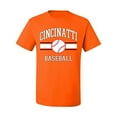 thumbnail image 2 of Wild Bobby City of Cincinnati Baseball Fantasy Fan Sports Men's T-Shirt, Orange, Large, 2 of 6