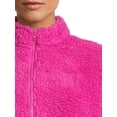 thumbnail image 4 of Muk Luks Women's Quarter Zip Faux Sherpa Long Sleeve Pajama Sleep Top, 4 of 5