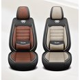 thumbnail image 4 of Fundas de asiento de coche universales de cuero transpirables de verano para Nissan Patrol Y61 Onix LS460 W211 Nissan Kicks, compatibles con la mayoría de las versiones SUV, 4 of 5
