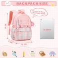 thumbnail image 2 of Soda Candy Backpack, Ideal School Backpack Cute Large Capacity Kawaii Bookbag with Reflective Strip, Pink, 2 of 8