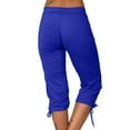 thumbnail image 7 of Womens Capri Yoga Pants Loose Drawstring Waisted Sweatpants Joggers Running Gym Short Pants with Pockets, 7 of 7