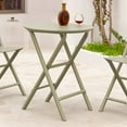 thumbnail image 5 of Compamia Helen Round Folding Bistro Table 24 inch Taupe, 5 of 7