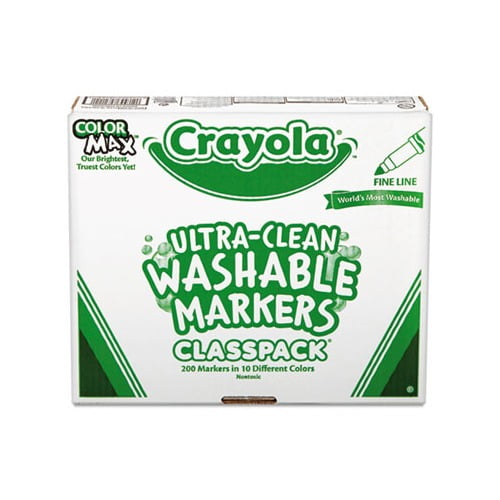 Ultra-Clean Washable Marker Classpack Fine Line, Assorted Colors, 200/Pack
