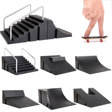 Buytra Finger Skateboards Toy Set Mini Training Skating Board with Ramp Track