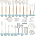 thumbnail image 2 of 44-Piece Silicone Kitchen Utensil Set with Wooden Handles, Non-Stick Cookware Safe, Heat Resistant Kitchen Tools, 2 of 7