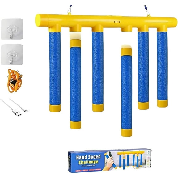 ABPETE 2025 Upgrade Reflex Drop Sticks Challenge Game, Falling Sticks Reaction Training Tool, Adjustable Speed Catching Sticks for Hand Eye Coordination & Reaction Time Boost in Kids and Adults