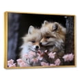 thumbnail image 2 of Designart "Fox's Gaze in the Springtime I" Animals Framed Wall Art - Modern Farmhouse Pink Fox Entryway Framed Wall Art, 2 of 6