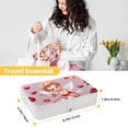 thumbnail image 5 of Cupid Elegant PU Leather Earring Organizer Storage Box Decorative Box with Removable Compartment - Portable, 5 of 6