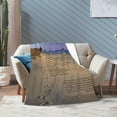 thumbnail image 5 of Footprints in The Sand Poem Blanket Throw Blanket Ultra-Soft Cozy Micro Fleece Blanket for Sofa, Bed & Travel Use-All Seasons Suitable 50"X40" Inch, 5 of 5