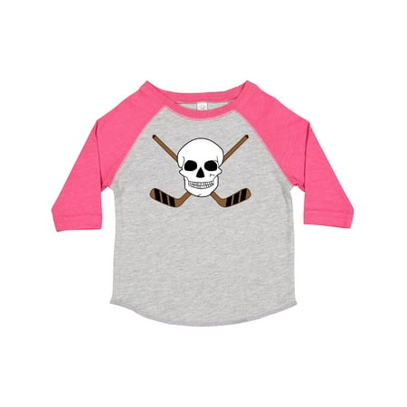 

Inktastic Hockey Sports Funny Skull Gift Toddler Boy or Toddler Girl T-Shirt