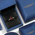 thumbnail image 5 of Gem Stone King 10K White Gold Red Garnet and E - F Lab Grown Diamond Engagement Ring for Women | 1.62 Cttw | Pear Shape 9X6MM | Gemstone January Birthstone | Size 6, 5 of 6