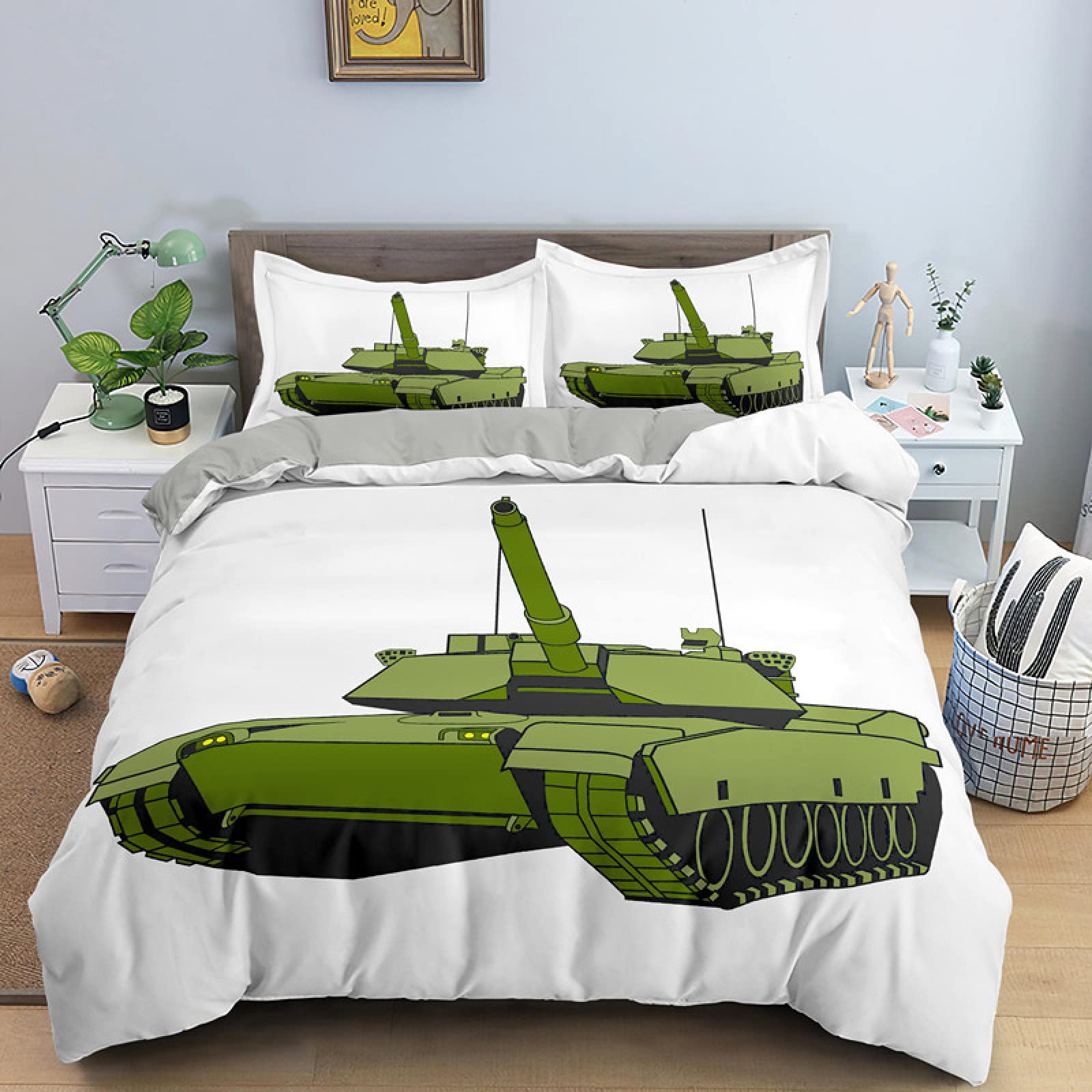 American Flag Duvet Cover Tank Gun Bedding Military Theme Teen Boys Men Camouflage Bedroom