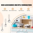 thumbnail image 2 of KFFKFF Wooden Play Kitchen Set for Kids, Interactive Toy Kitchen with Lights, Sounds, Ice Maker, Oven, Sink, Microwave, Fridge, and Accessories for Toddlers Ages 3-8, Pink, 2 of 9