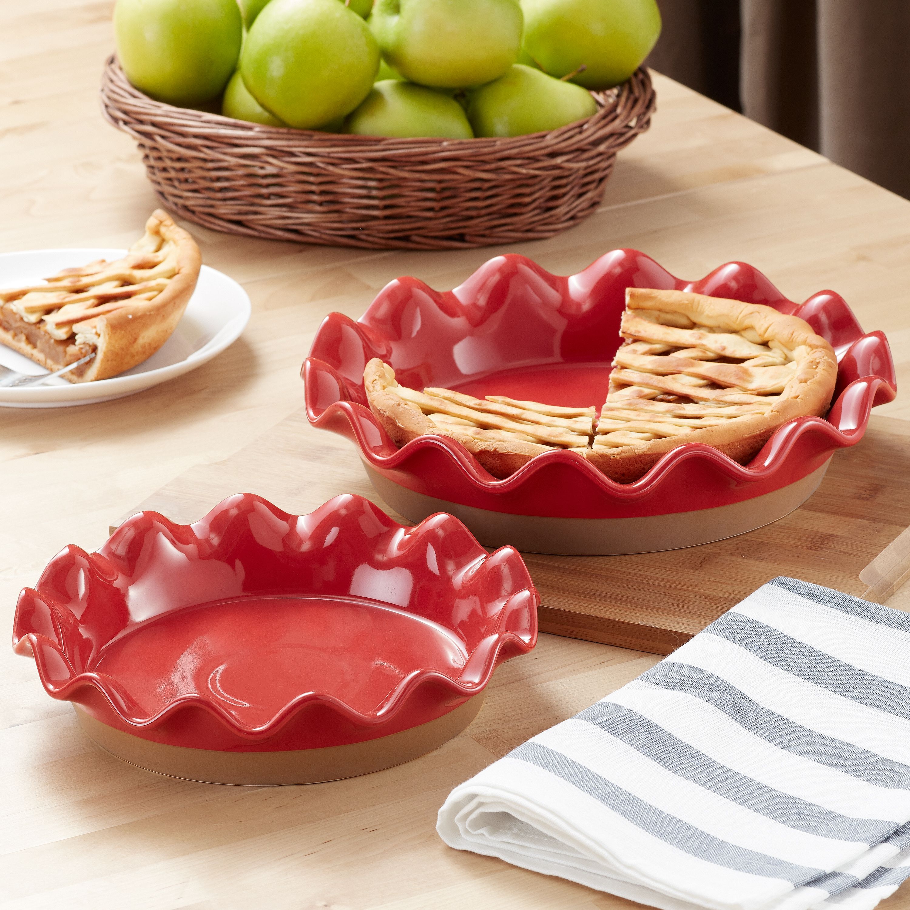 Better Homes Gardens Ellie Pie Plate Set Of 2 Multiple Colors Walmart Com Walmart Com