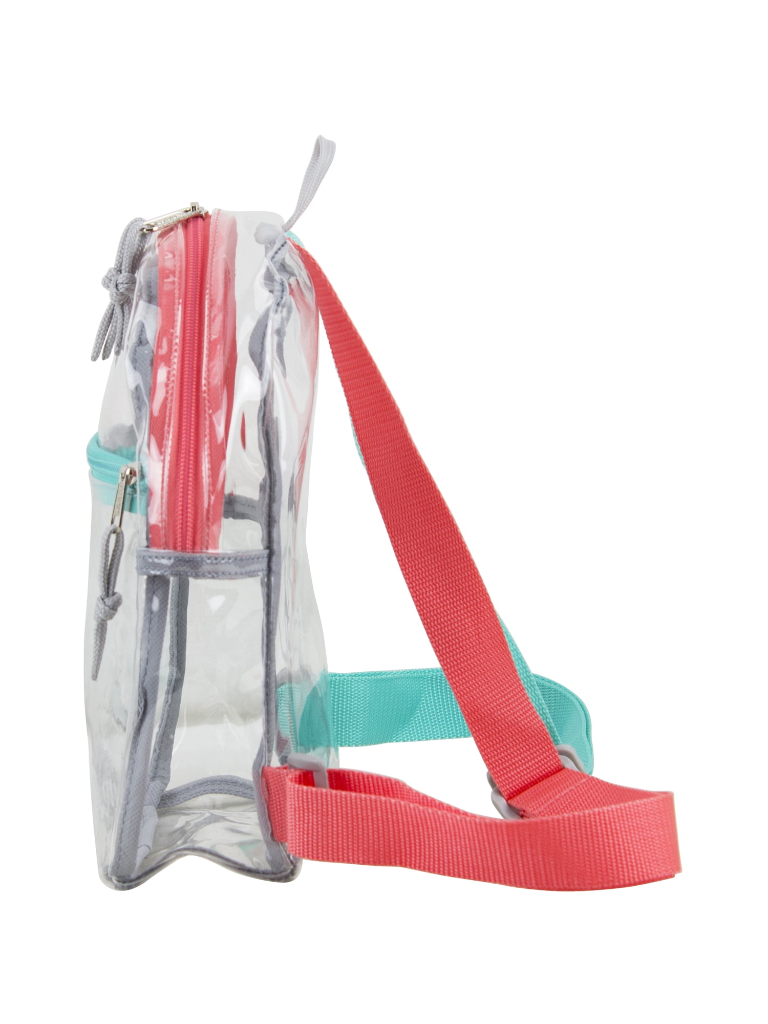 Eastsport Unisex Clear Mini Backpack, Coral Turquoise
