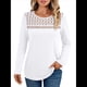 thumbnail image 1 of Blusas de Larga para Mujer, Blusas Elegantes e Informales, Camisetas de Encaje para Negocios, Moda de Otoño 2025. M, 1 of 7