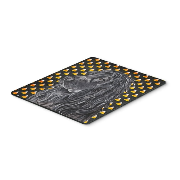 "Black Cocker Spaniel  Candy Corn Halloween Mouse Pad Hot Pad or Trivet"