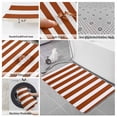 thumbnail image 6 of Burnt Orange Stripe Bath Mat 3 Piece Bathroom Rug Set, Farmhouse Striped Abstract Art Non Slip Bath Rug Contour Mat and Toilet Lid Cover, Absorbent Shower Mats Soft Bath Rugs and Mats Sets, 6 of 8