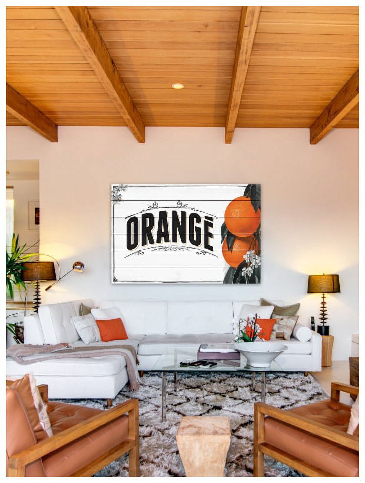Marmont Hill "French Produce Orange" Painting Print on White Wood