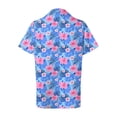thumbnail image 5 of felwors Women Hawaiian Shirt Tropical Summer Beach Hawaii Shirts Floral Tropic Short Sleeve Button Up Top Blouses Aloha Luau Outfit (Sky Blue, L), 5 of 7