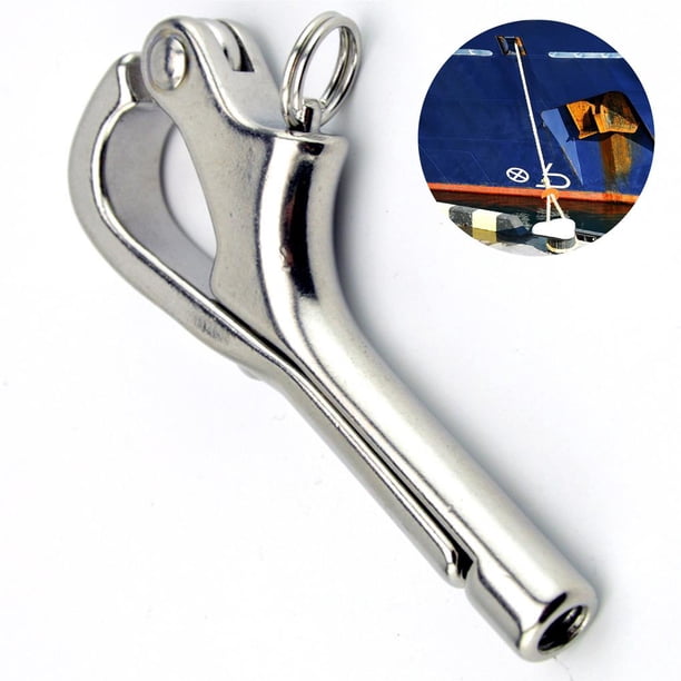 Riwesomey Gancho Pelican de liberación rápida, gancho Pelican de acero inoxidable que se puede abrir, accesorios marinos para fijar anclas de barcos, Bombillas para automóviles Riwesomey VI003101-00
