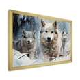 thumbnail image 2 of Designart "Snow Wolves Winter's Majestic Residents III" Animals Framed Wall Art Decor - Modern Farmhouse Grey Wolf Bedroom Framed Canvas Wall Art, 2 of 6