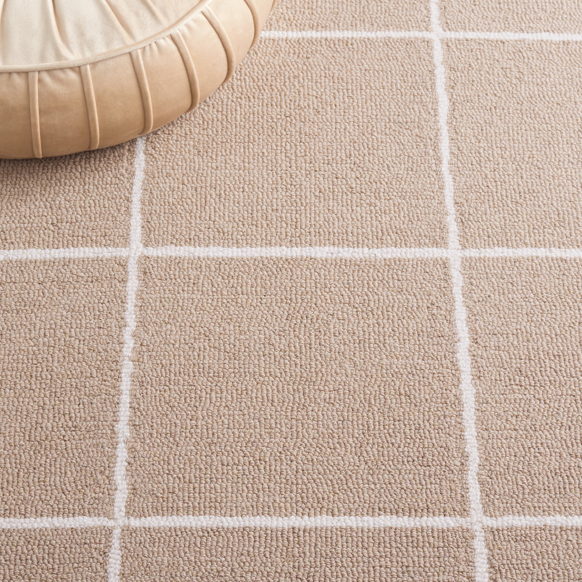 SAFAVIEH Martha Stewart Micro Loop Area Rug, Beige/Ivory, 4' x 6'