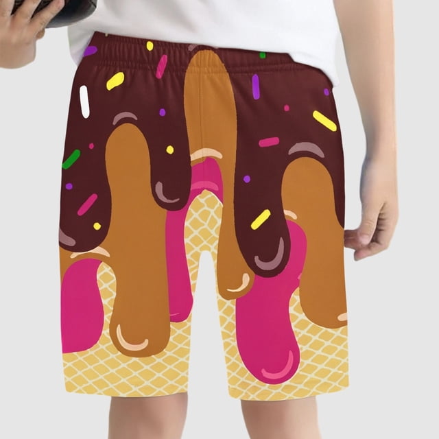 Shorts pour Garçons Enfants Rouges Taille Élastique Jogger Bébé Vêtements d'Été Garçon 9-10 Ans Vêtements Garçons