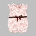 thumbnail image 2 of THDHVS Newborn Casual Outfits,Summer Onesies for Newborn ,Toddler Girls Short Sleeve Print Color T-Shirt Round Neck Jumpsuit Romper Pink 3-6 Months, 2 of 3